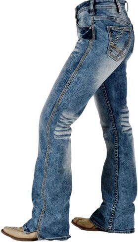 Cowgirl Tuff Western Jean Women Hot Shot III Bootcut Light Wash JHOTII in Kuwait