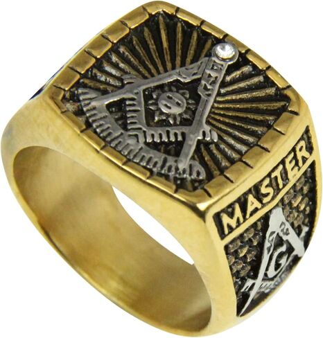 T114 Masonic Past Master Ring Mason Freemason Master of The Lodge Blue Lodge Worshipful (13) in Saudi Arabia