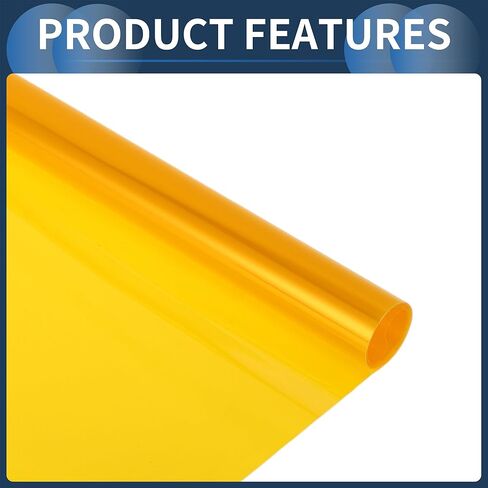 Headlight Taillight Tint Film, Front Rear 39.37"x11.81" Car Fog Light Vinyl Sheet Cover PVC Gold Tone, 1 Pc in Saudi Arabia