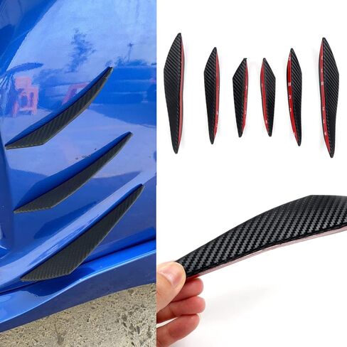 HIGH FLYING for Subaru WRX, WRX STI 2015-2021 Car Exterior Accessories Front Bumper Fog Light Side Strip Cover Molding Trim ABS Carbon Style 6pcs in Saudi Arabia