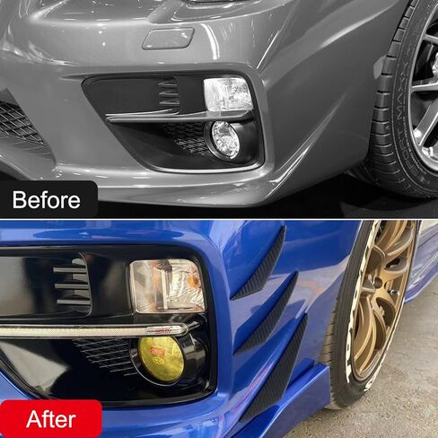 HIGH FLYING for Subaru WRX, WRX STI 2015-2021 Car Exterior Accessories Front Bumper Fog Light Side Strip Cover Molding Trim ABS Carbon Style 6pcs in Saudi Arabia