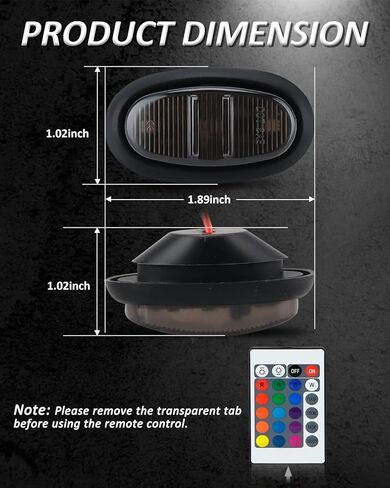 Bestview RGB Side Marker Light Assembly متوافق مع 2016-2020 Ford F150 Raptor Amber Front Red Rear Fender Side Marker Lamps عاكسات، 16 لون إضاءة عدسة واضحة، 4 قطع in Saudi Arabia