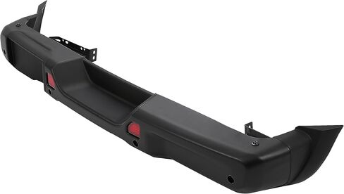 Rear Bumper Compatible with 2018-2024 Jeep Wrangler JL w/Room for Spare Tire Placement Diffuser Spoiler Board W/Sensor Hole & Tow Hook Hole Steel Black Powder Coated in Saudi Arabia