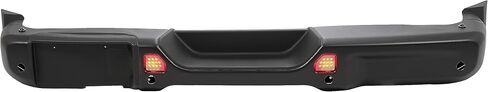 Rear Bumper Compatible with 2018-2024 Jeep Wrangler JL w/Room for Spare Tire Placement Diffuser Spoiler Board W/Sensor Hole & Tow Hook Hole Steel Black Powder Coated in Saudi Arabia