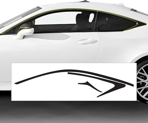 تصميمات BOGAR TECH لسيارة Lexus RC 2019-2025 حذف الكروم الأمامي - طقم تراكب الفينيل مسبق القطع، زخرفة تعتيم سوداء لامعة in Saudi Arabia