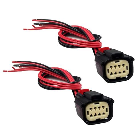 2Pcs 8 Pin Headlights Connector Compatible with Chevrolet Silverado. 2016-2019 84388724, 84388723 Pigtail Harness Plug (Front) in Saudi Arabia