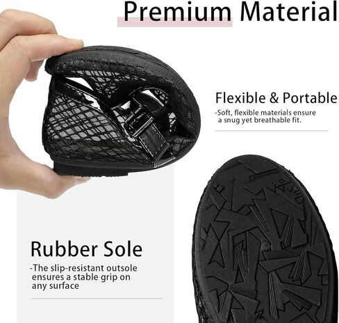 Women's Mesh Ballet Flats Round Toe Fishnet Ballerina Flats Buckle Strap Mary Jane Ballet Flats for Parties or Casual Dress Shoes in Saudi Arabia