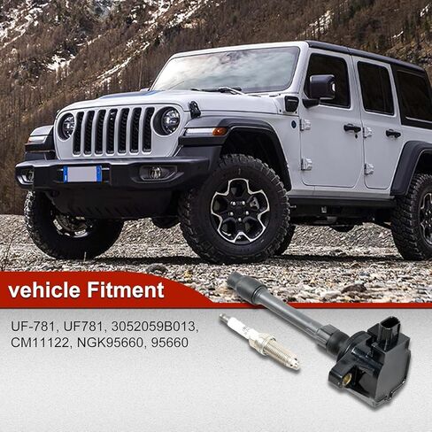 UF781 4 قطع حزمة ملف الإشعال 95660 شمعات الإشعال إيريديوم مناسبة لهوندا CRV L4 1.5L 2017-2020 لـ Civic 2.0L 2017-2020 عبوات لفائف الإشعال البديلة للسيارات IGC0095 8010843 in Saudi Arabia
