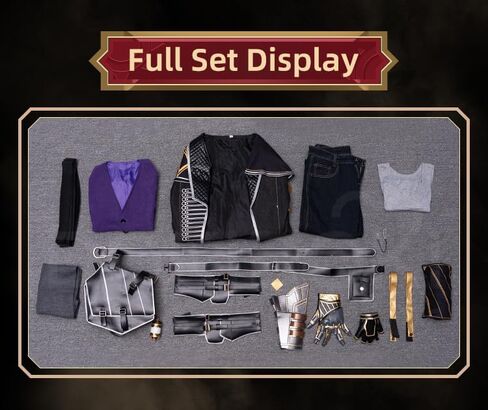 KIRA KIRA Game 33 Cosplay Costume Doki-R Full Set Black Purple Uniform Outfits Halloween Costume in Saudi Arabia