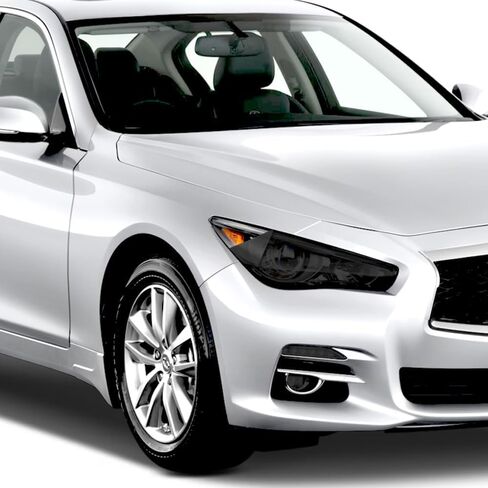 Pre-Cut Headlight Foglight & Turn Signal Tint Kit Compatible with Infiniti Q50 & Q50S 2014-2022 | Precision Cut Stretchable PPF Vinyl Overlay Cover Wrap (Dark Smoke) in Saudi Arabia