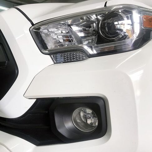 Car light Honeycomb Cover Trims, Compatible with Toyota Tacoma 2016-2019, 2 PCS/Set, Scratches Protective Frame Cap Cover (Carbon Fiber) in Saudi Arabia