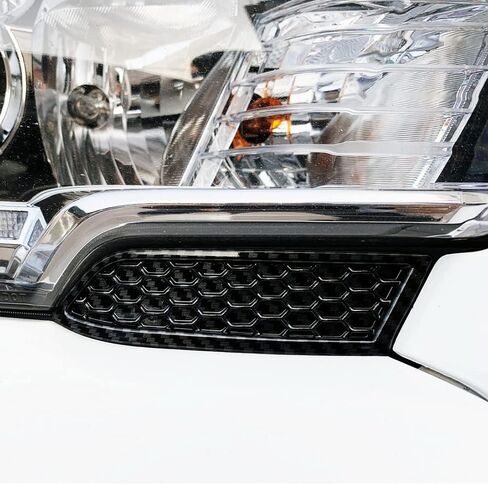 Car light Honeycomb Cover Trims, Compatible with Toyota Tacoma 2016-2019, 2 PCS/Set, Scratches Protective Frame Cap Cover (Carbon Fiber) in Saudi Arabia