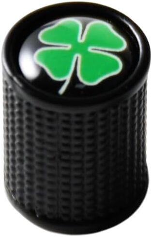 (Set of 4) Auto Tire Valve Stem Cap Cover with Four-Leaf Clover Emblem, Lucky Badge for Car Pickup Trunk Motorcycle Exterior Decal Trim Accessories in Saudi Arabia