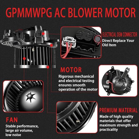 AC Blower Motor Fan 84861776 HVAC Heater Blower Motor Compatible with Chevrolet for Silverado 1500 2019-2024, for Silverado 2500HD 3500HD 2020-2024, for GMC for Sierra 1500 2500HD 3500HD in Saudi Arabia