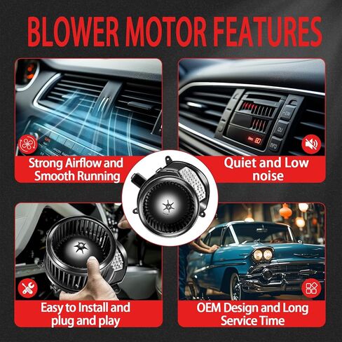 AC Blower Motor Fan 84861776 HVAC Heater Blower Motor Compatible with Chevrolet for Silverado 1500 2019-2024, for Silverado 2500HD 3500HD 2020-2024, for GMC for Sierra 1500 2500HD 3500HD in Saudi Arabia