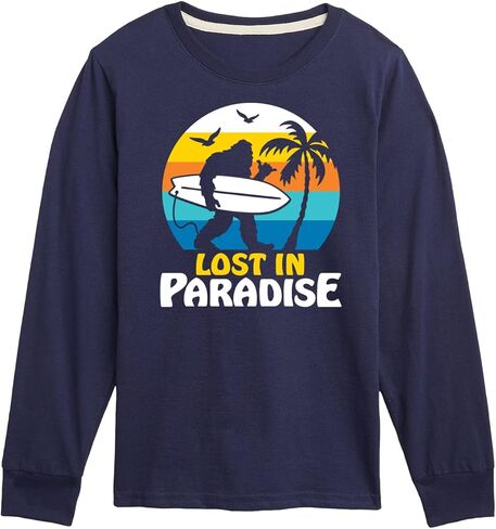 Instant Message - Lost in Paradise Sasquatch - Toddler & Youth Long Sleeve Graphic T-Shirt in Saudi Arabia