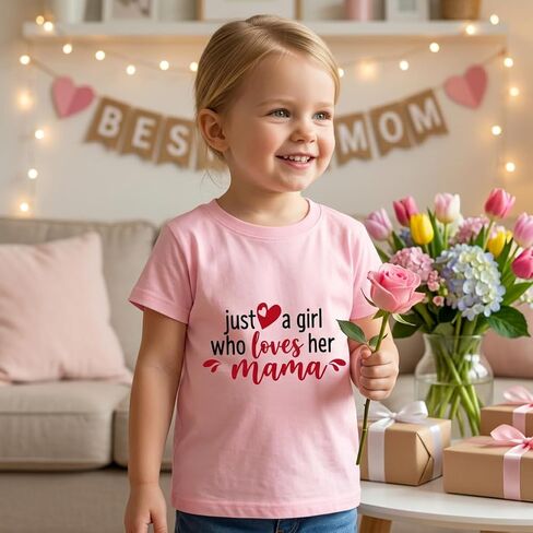 Mothers Day Shirt for Kids – Toddler Boys Girls Happy Mother’s Day T-Shirt 2T-5T with I Love Mommy Graphic in Kuwait