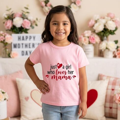 Mothers Day Shirt for Kids – Toddler Boys Girls Happy Mother’s Day T-Shirt 2T-5T with I Love Mommy Graphic in Kuwait