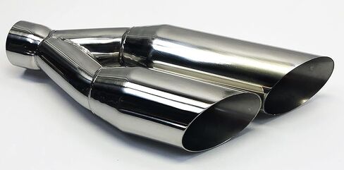 طرف العادم 3.00 بوصة مدخل 3.50 بوصة مخرج مزدوج 18.00 بوصة طويل WDSW350018-300-HP-SS 304 جدار واحد غير قابل للصدأ جانبي مائل طرف عادم Wesdon in Saudi Arabia