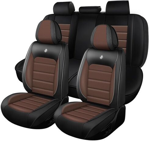 Leather Car Seat Covers for Volvo S60 2025,Waterproof Soft Seat Covers,Interior Accessories Seat Covers Protector Airbag Compatible(5pcs Black Luxury) in Saudi Arabia