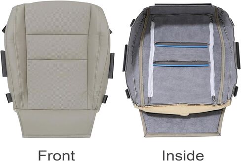 GXARTS Driver Side Bottom Replacement Perforated Leather Seat Cover Tan Compatible with Jeep Grand Cherokee 2011 2012 2013 2014 2015 2016 Fit for Dodge Durango 2011-2016 2017 2018 in Saudi Arabia