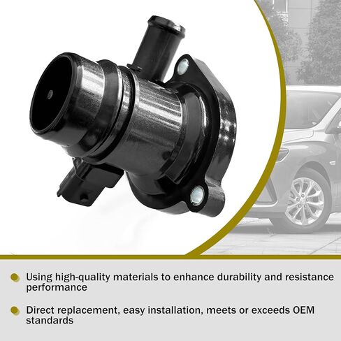 مجموعة مبيت منظم حرارة سائل تبريد المحرك، متوافقة مع Chevy Cruze Limited 1.4L 2011-2016، Encore 2013-2016، Chevy Sonic 2012-2015، استبدل OEM # 55565336/55579010/55593034/902-808 in Saudi Arabia