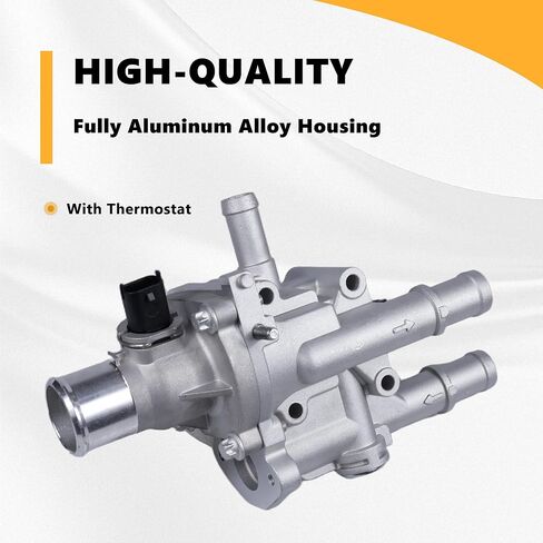 Engine Coolant Thermostat Housing Assembly with Throttle Body Inlet Heater Pipe Replacement For 2011-2016 Chevrolet Cruze 1.8L 2012-2018 Chevrolet Sonic 1.6L&1.8L Replace# 25192228 15-81766 in Kuwait