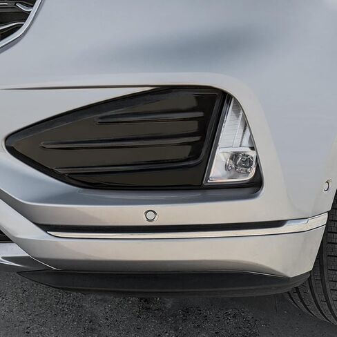SlickMod Chrome Delete Blackout Vinyl Overlay for 2019-2024 Ford Edge Foglight Trim (Gloss Black) in Saudi Arabia