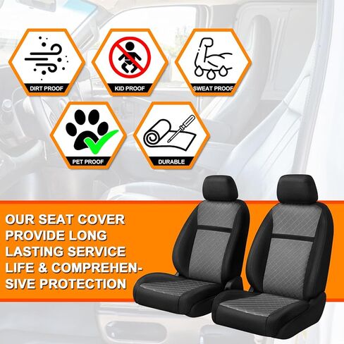 Front Seat Covers Compatible with 2017-2021 Honda Civic Sedan/Coupe LX, EX, EX-T, EX-L, Sport, Touring, Not for Si/Type R in Saudi Arabia
