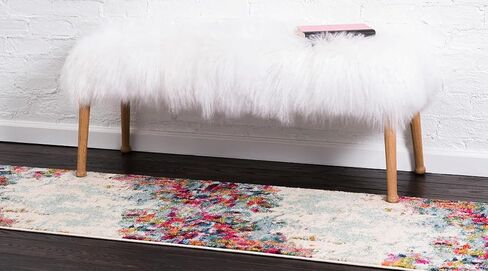 Unique Loom Chromatic Collection Area Rug - Joyous (2' x 8' Runner Multi/Blue) in Saudi Arabia