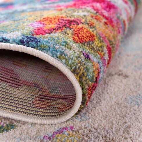 Unique Loom Chromatic Collection Area Rug - Joyous (2' x 8' Runner Multi/Blue) in Saudi Arabia