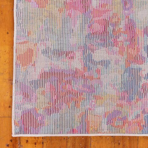 Unique Loom Chromatic Collection Area Rug - Joyous (2' x 8' Runner Multi/Blue) in Saudi Arabia
