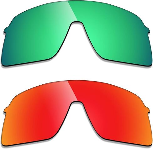 Alphax 2 Pair Polarized Replacement Lenses for Oakley Sutro Lite OO9463 Sunglasses- Red+Green in Saudi Arabia