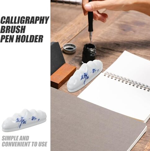Ceramic Calligraphy Pen Holder Brush Rest Creative Porcelain Writing Brush Support for Artists and Calligraphy Enthusiasts Elegant Design for Studio and Office Use in Saudi Arabia