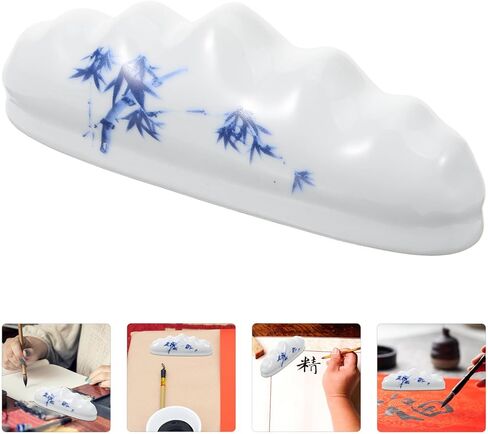 Ceramic Calligraphy Pen Holder Brush Rest Creative Porcelain Writing Brush Support for Artists and Calligraphy Enthusiasts Elegant Design for Studio and Office Use in Saudi Arabia