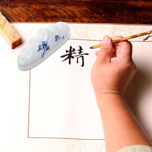 Ceramic Calligraphy Pen Holder Brush Rest Creative Porcelain Writing Brush Support for Artists and Calligraphy Enthusiasts Elegant Design for Studio and Office Use in Saudi Arabia