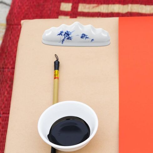 Ceramic Calligraphy Pen Holder Brush Rest Creative Porcelain Writing Brush Support for Artists and Calligraphy Enthusiasts Elegant Design for Studio and Office Use in Saudi Arabia