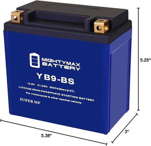 Mighty Max Battery YB9-BS Lithium Replacement Battery for Piaggio 150 FLY150 2009-2016 in Saudi Arabia