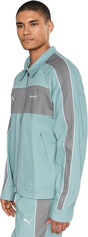 PUMA Mens Mclaren Coach T7 Jacket Athletic Outerwear Casual - Blue in Saudi Arabia