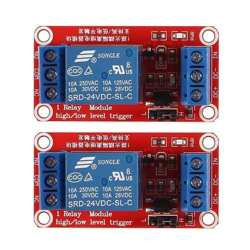 2pcs 24V One Channel Relay Module Relay Switch with OPTO Isolation High Low Level Trigger (24V) in Saudi Arabia