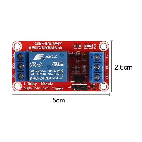 2pcs 24V One Channel Relay Module Relay Switch with OPTO Isolation High Low Level Trigger (24V) in Saudi Arabia