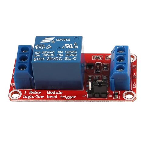 2pcs 24V One Channel Relay Module Relay Switch with OPTO Isolation High Low Level Trigger (24V) in Saudi Arabia