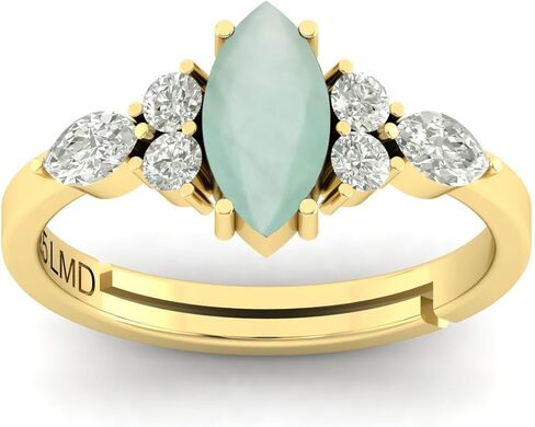 10X5 MM Amethyst Gemstone Statement Gold Plated Ring For Women & Men in Saudi Arabia