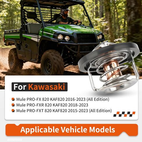 ترموستات مع حلقة دائرية لـ Kawasaki Mule PRO-FX PRO-FXR PRO-FXT 820 KAF820 2015-2023 49054-0007 in Saudi Arabia
