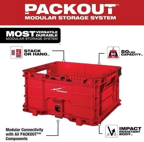 for Milwaukee Tool 48-22-8440 Packout Tool Crate, Polymer, Red, 18-3/4 In W X in Saudi Arabia