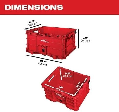 for Milwaukee Tool 48-22-8440 Packout Tool Crate, Polymer, Red, 18-3/4 In W X in Saudi Arabia