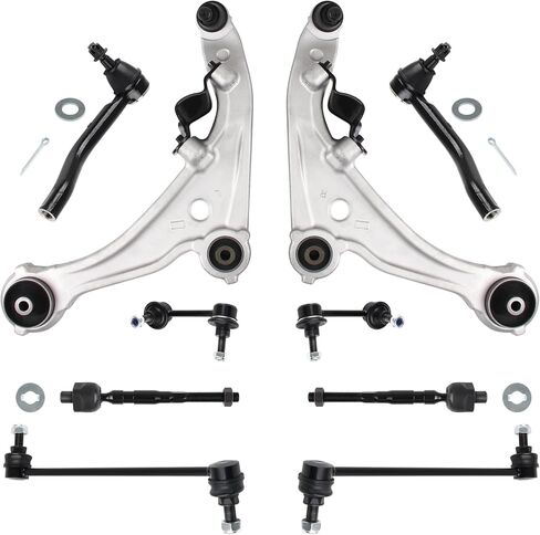 10pcs Suspension Kit Front Lower Control Arms w/Ball Joints Outer Inner Tie Rods for 2007-2012 Nissan Altima, 2013 Altima Coupe 2-doors in Saudi Arabia