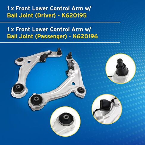10pcs Suspension Kit Front Lower Control Arms w/Ball Joints Outer Inner Tie Rods for 2007-2012 Nissan Altima, 2013 Altima Coupe 2-doors in Saudi Arabia
