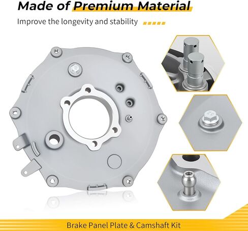 M MATI Rear Brake Panel Plate & Camshaft Kit for Yamaha W-olverine 350 Big B-ear 400 250 2005-2009 Kodiak 400 Bruin 250 350 2003-2006 Grizzly 350 2007-2014 5VH-F5321-01-00 5VH-F5321-11-00 in Kuwait