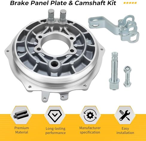 M MATI Rear Brake Panel Plate & Camshaft Kit for Yamaha W-olverine 350 Big B-ear 400 250 2005-2009 Kodiak 400 Bruin 250 350 2003-2006 Grizzly 350 2007-2014 5VH-F5321-01-00 5VH-F5321-11-00 in Kuwait